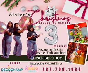 TALLER DE GLOBOS SISTERS CHRISTMAS